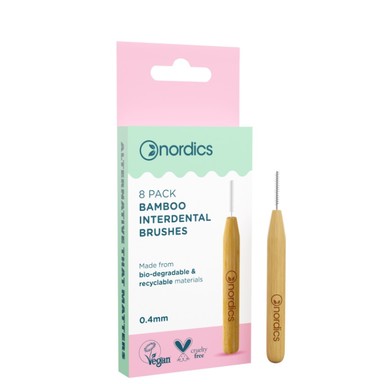 Nordics Интердентални бамбукови четки за зъби 0.4 мм х8 броя