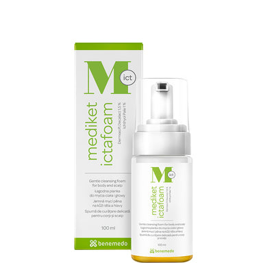 Mediket Ictafoam Измиваща пяна за лице тяло и скалп при себорея х100 мл