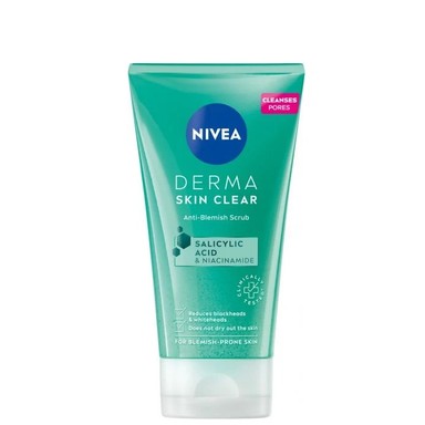 Nivea Derma Skin Clear Скраб за лице и тяло х150 мл