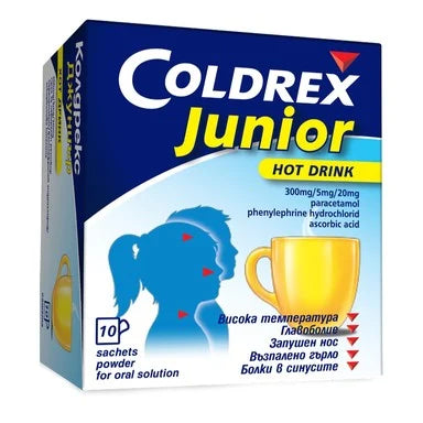 Coldrex Junior лимон при грип и настинка x10 сашета Perrigo