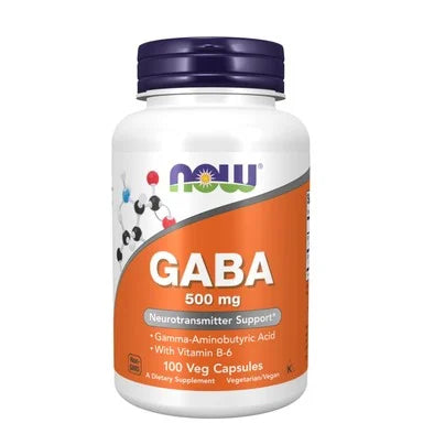 Гама Аминобутирова киселина + Витамин В6 500 мг х100 капсули Now Foods