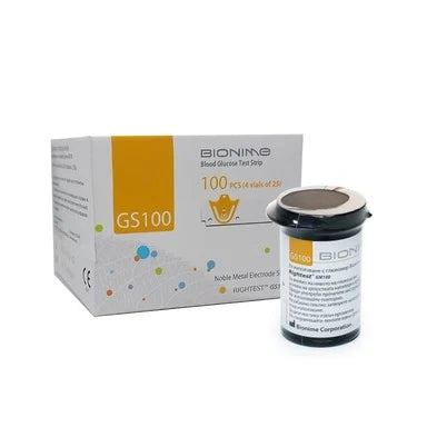 GS 100 Тест ленти за измерване на кръвната захар х100 броя Bionime