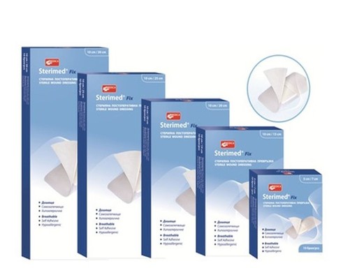 Sterimed Fix Стерилни постоперативни превръзки 8 см/10 см х10 броя Medica