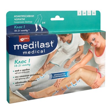 Medilast Компресивен чорап при разширени вени клас I 3/4 XXL Medica