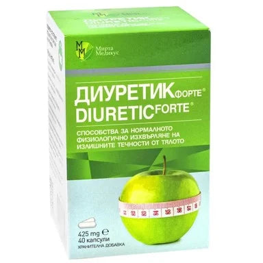 Диуретик Форте 425 мг за нормалното физиологично изхвърляне на излишните течности от тялото х40 капсули Мирта Медикус