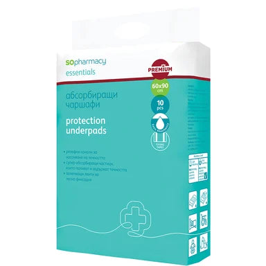 SOpharmacy Essentials Еднократни абсорбиращи чаршафи 60/90 см x10 броя