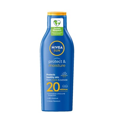 Nivea Sun Protect and Moisture Слънцезащитен лосион SPF20 x200 мл