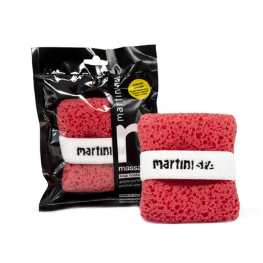 Гъба за баня с джоб за сапун червен цвят