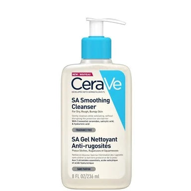 CeraVe SA Изглаждащ измиващ гел за лице и тяло за суха и груба кожа х236 мл