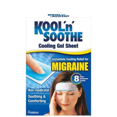Kool and Soothe Migraine Охлаждащи гел лепенки при мигрена и главоболие х4 броя