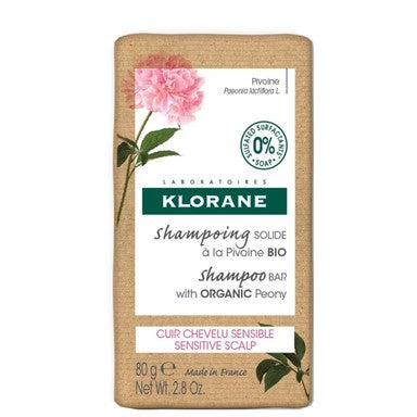 Klorane Твърд шампоан с божур за чувствителен скалп х80 г