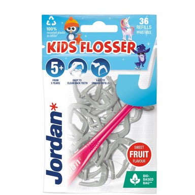 Jordan Kids Конец за зъби с дръжка 5+ години х36 броя сменяеми накрайника