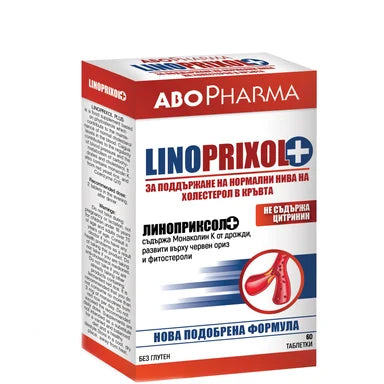 Linoprixol+ за поддържане на нормални нива на холестерол в кръвта х60 таблетки Abopharma