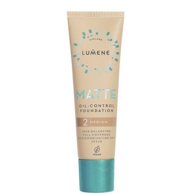 Lumene Vegan Matte Матиращ фон дьо тен за мазна и комбинирана кожа SPF20 2 medium х30 мл