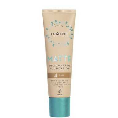 Lumene Vegan Matte Матиращ фон дьо тен за мазна и комбинирана кожа SPF20 4 tan х30 мл
