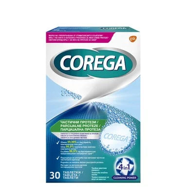 Corega Партс Почистващи таблетки за частични протези х30 бр GlaxoSmithKline