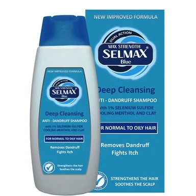 Selmax Blue Дълбоко почистващ шампоан против пърхот х200 мл