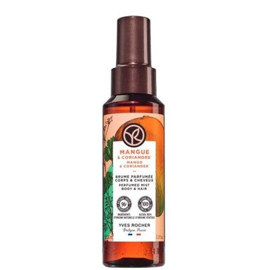 Yves Rocher Bain Nature Мист за тяло и коса с аромат на манго и кориандър х100 мл