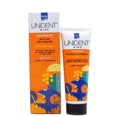 Unident Kids Детска паста за уста 1000 ppm 2+ години х50 мл Intermed