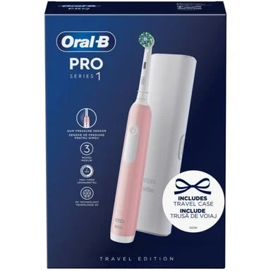 Oral-B Pro S1 Електрическа четка за зъби розов цвят + Калъф за път