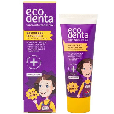 Ecodenta Kake Make Детска паста за зъби с екстракт от малини и боровинки 0-12 години x75 мл