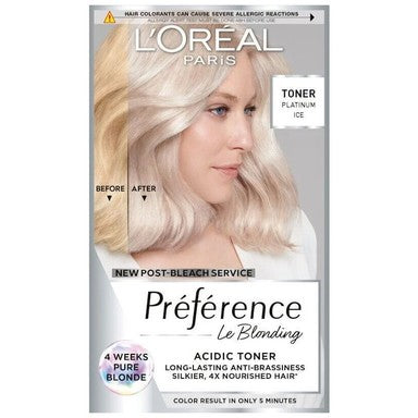 Loreal Preference Киселинен тонер 01 заледено платинено