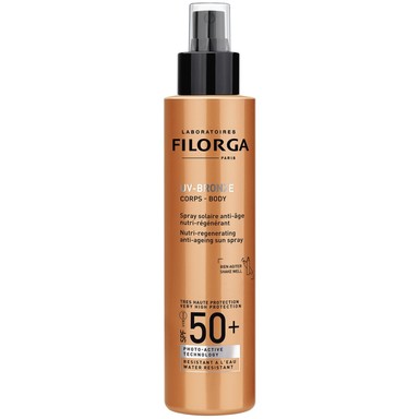 Filorga UV-Bronze SPF50+ Слънцезащитно сухо олио за тяло с анти-ейдж действие X150 мл