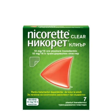 Nicorette Clear Пластир за отказване на цигари 10 мг/16 h x7 бр