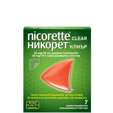 Nicorette Clear Пластир за отказване на цигари 25 мг/16 h x7 бр