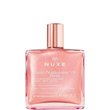 Nuxe Huile Prodigieuse Or Florale Мултифункционално сухо олио с розово-златисти частици за лице, тяло и коса x50 мл
