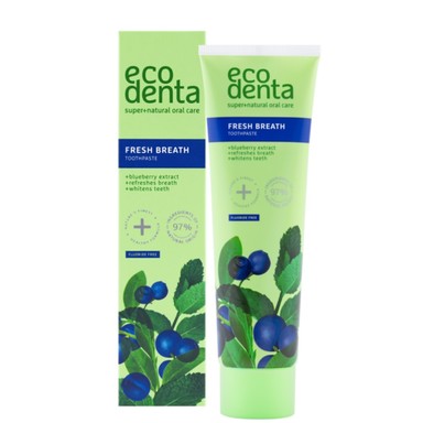 Ecodenta Green Освежаваща паста за зъби с екстракт от боровинки и мента x100 мл