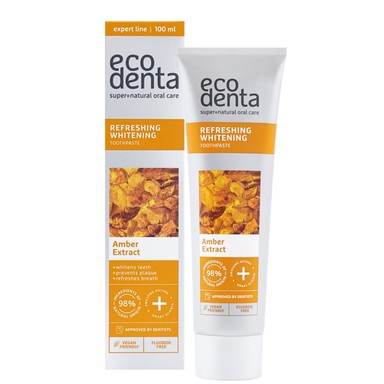 Ecodenta Expert Свежа избелваща паста за зъби с екстракт от кехлибар x100 мл
