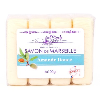 La Cigale Марсилски сапун със сладък бадем 100 г х4 броя