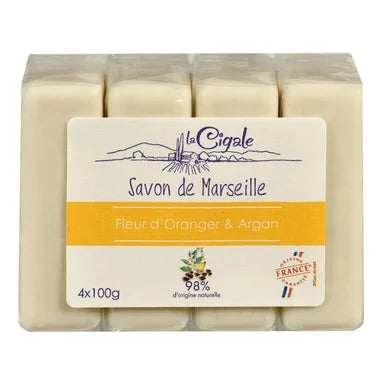 La Cigale Марсилски сапун с портокалов цвят и арган 100 г x4 броя Безплатна доставка над 50 лв  (5) Тегло: 0.411 кг 30015184