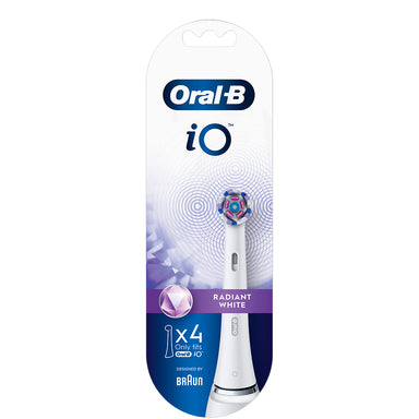 Oral-B iO Radiant Накрайник за електрическа четка за зъби бял цвят х4 броя