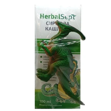 Комплект HerbalSept Сироп при кашлица х100 мл Dr. Theiss + динозавър