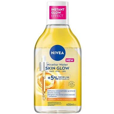 Nivea Skin Glow Мицеларна вода с витамин C и E x400 мл