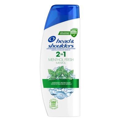 Head and Shoulders Menthol Fresh 2in1 Шампоан против пърхот и балсам с ментол x330 мл