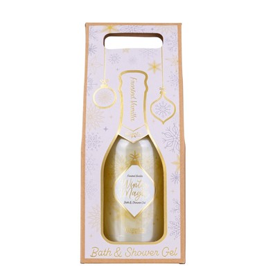 Winter Magic Душ гел с аромат на ванилия бутилка шампанско х180 мл