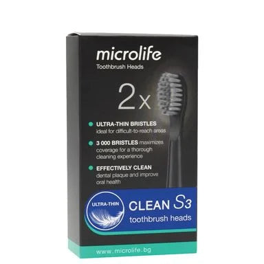 Microlife Clean S3 Soft Глави за звукова електрическа четка за зъби х2 броя