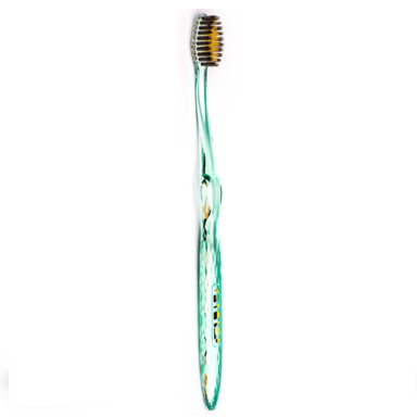 Nano-B Четка за зъби със златни влакна и въглен в зелен цвят