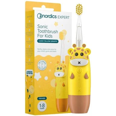Nordics Детска звукова четка жираф жълт цвят