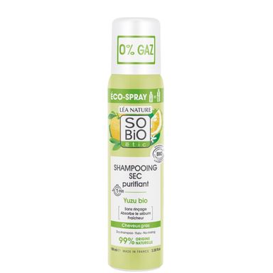 SOBiO Почистващ сух шампоан с юзу х100 мл