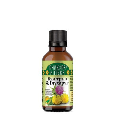 Билкова аптека Тинктура бял трън и глухарче х50 мл Bioherba