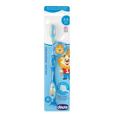 Chicco Детска четка за зъби 3-6 години син цвят